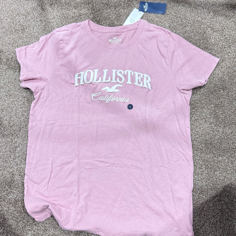 Hollister Light Pink Short Sleeve Tee size L